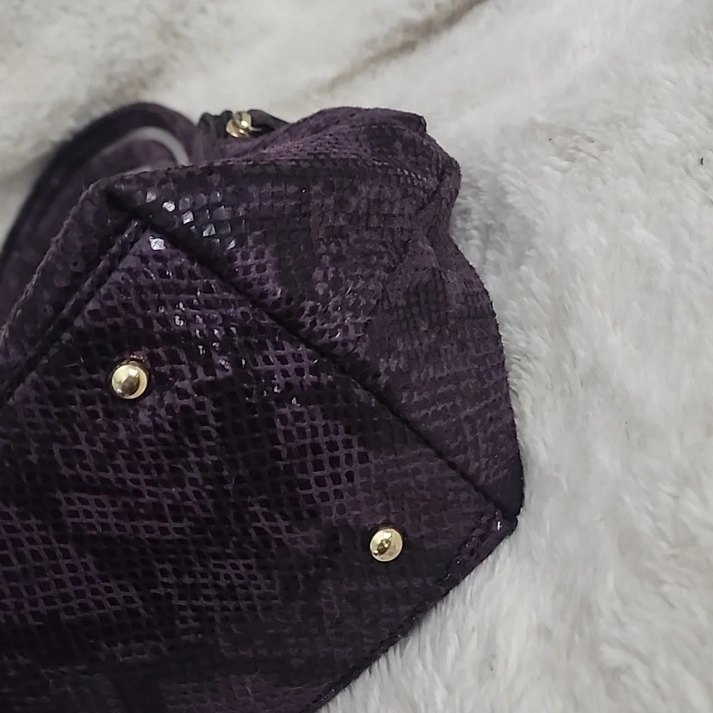 Marc Fisher Purple Python Shoulder Bag Purse
